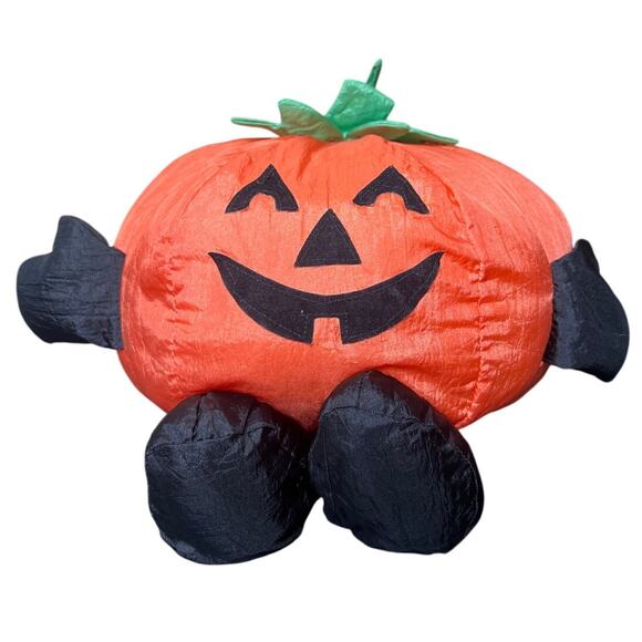 Vintage Gibson Greetings Nylon Parachute Jack O Lantern Pumpkin Plush - Picture 1 of 7